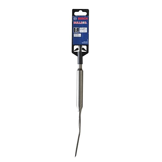 BOSCH HS1465 1-1/2 in. x 10 in. Tile Chisel SDS-Plus Bulldog Xtreme Hammer Steel Ideal for Removing Tiles, Smaller Grout Joints