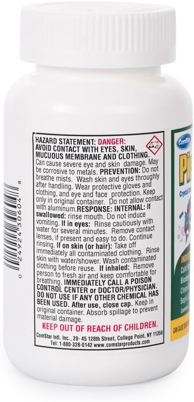 ComStar Pure Lye 1 lb - Unique Sodium Hydroxide Beads | Drain Opener & Soap Making | Biodegradable, Eco-Friendly (30-500)