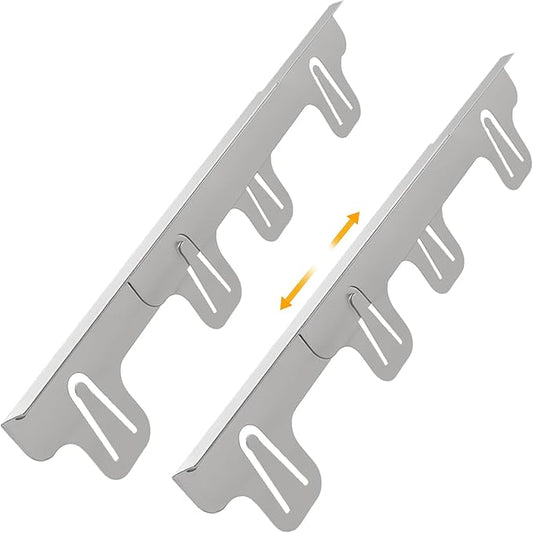 Stove Gap Covers Stainless Steel, Retractable Stove & Counter Gap Filler (13.8''–27.5''), Width 1'', Heat Resistant Metal Guard Between Stove and Countertop, Silver