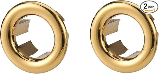 Sink Overflow Ring Brushed Gold: ARCORA 2 Pack Bathroom Kitchen Sink Basin Trim Overflow Cover Hole Insert Cap
