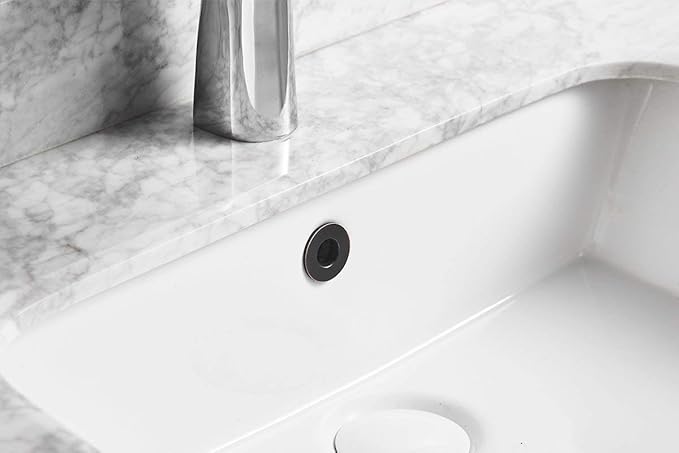 Homevacious Sink Basin Trim Overflow Cover Ring Brass Insert in Hole Round Caps Oil Rubbed Bronze ORB