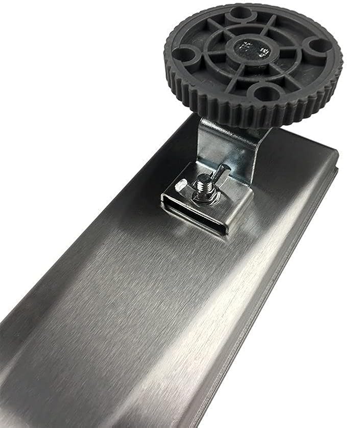 Neodrain 28-Inch Linear Shower Drain with Removable Quadrato Pattern Grate, Brushed 304 Stainless Steel Rectangle Shower Floor Drain,Linear Drain with Leveling Feet,Hair Strainer
