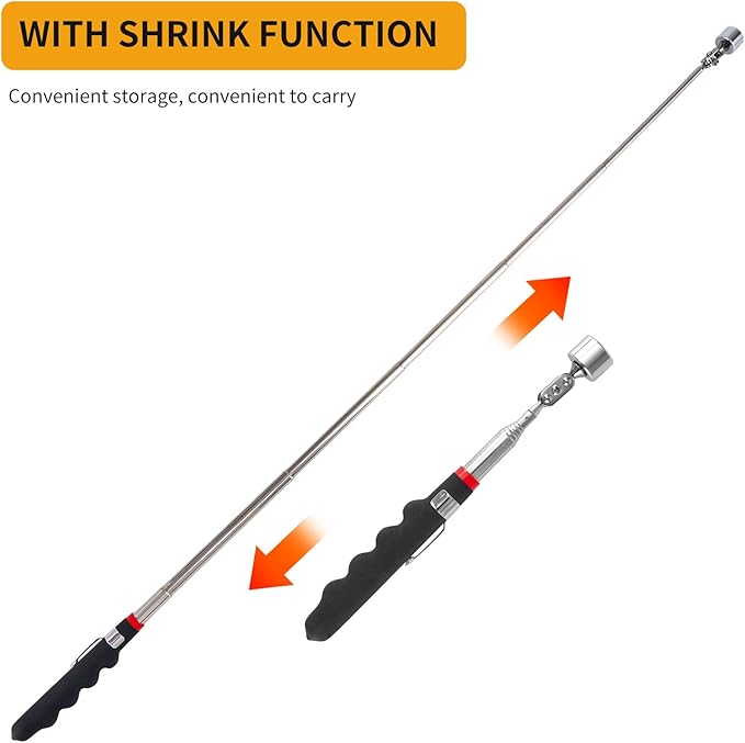 Rotatable Telescoping Magnetic Pick Up Tool -Telescopic Magnet Stick,Useful for Hard-to-Reach,Narrow Space,Mechanic,Automotive,Home- Cool Gadget Christmas Gifts Stocking Stuffers for Men Women Husband