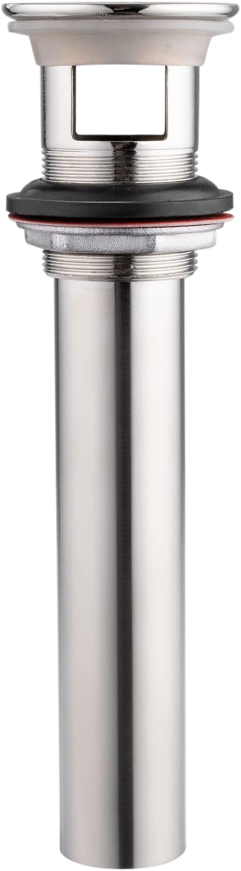 Artiwell Grid Drain Strainer Assembly With Overflow for Bathroom Sink, P.O. Plug Lavatory Drain, Brushed Nickel