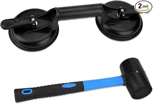 Floor Gap Fixer Tool for Laminate Floor Gap Repair Include Suction Cup and Mallet (Can't use on scraped surface floor)