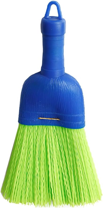 Hand Whisk Broom Handheld Poly Fiber Outdoor Car Broom with Hang Hole for Cleaning Indoor Porches Floors Decks Driveways Dirt Dust （1 Pack）