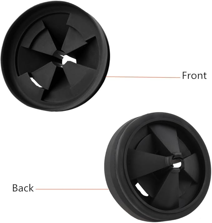 3 3/8" Garbage Disposal Splash Guard, QCB-AM Sink Baffle Replacement Parts for InSinkErator Evolution Series, Upgraded EPDM Rubber Drain Insert Removable Quiet Collar Drain Plugs(2 PCS)