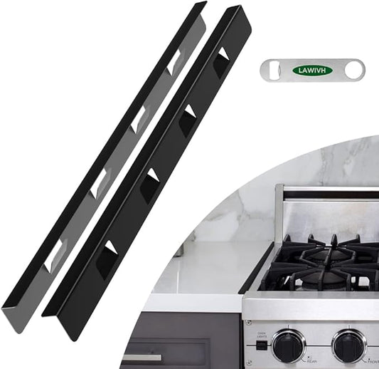 2 Pcs 316 Stove Gap Covers Stainless Steel Stove Gap Filler Range Trim Kit Between Oven and Countertop Dishwasher Dryer Heat Resistant and Easy to Clean (23'4 Mirror black)