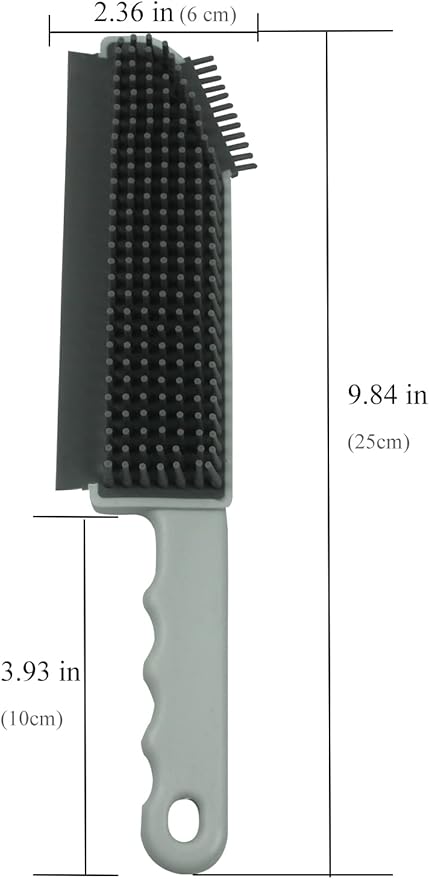 Multifunctional Cleaning Brush 2 Pcs Silicone Cleaning Brush Small Crevice Brush Scraper Brush Cleaner Kitchen Sink Squeegee Bathroom Countertop Floor Window Mirror Bathtub (White)