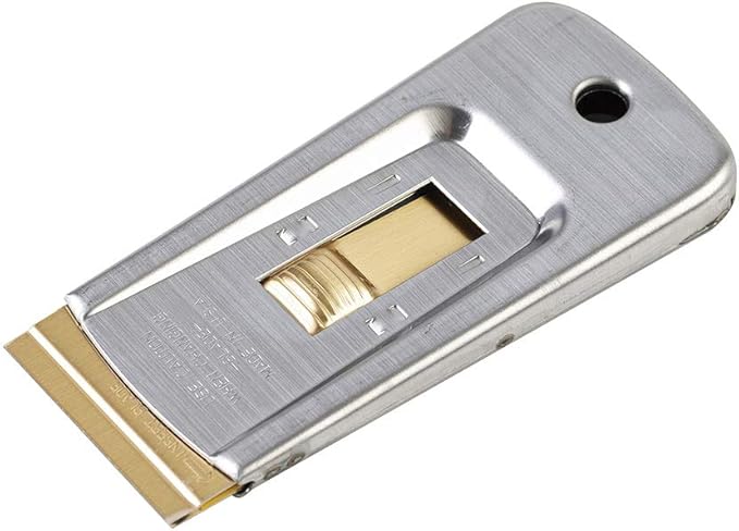 Razor Blade Scraper Tools (Set of 2), Window Scraper, Glass Cooktop Scraper & Paint Scraper, Car Decal, Sticker and Glue Remover Razor Holder with 10 Replaceable Single Edge Blades