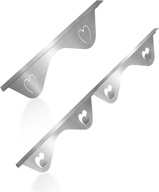 Stainless Steel Stove Gap Covers, Stove Gap Filler, Oven Gap Filler, Range Trim Kit in Kitchen, JessWednes 2 PCS Extendable Guard 13.8" to 27.5", Width 0.79", Heat Resistant and Easy to Clean (SILVER)