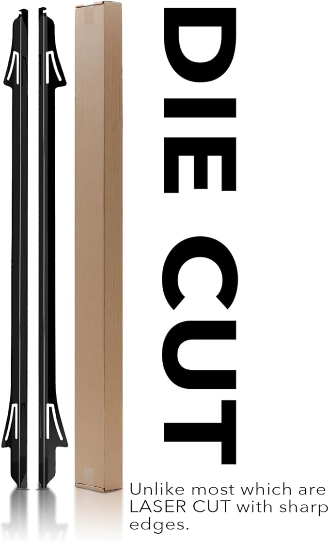 25” Black Stainless Steel Countertop Oven Gap Filler – Covers Space Between Stove and Countertop – Heat-Resistant, Easy to Clean (Set of 2)