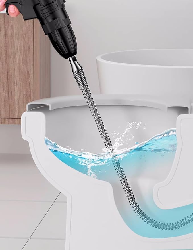 YankMooM Drain Snake for Drill 6.5Ft Drain Clog Remover with Drill Connector Flexible Drill Drain Snake Cable for Kitchen, Bathroom Sink and Toilet