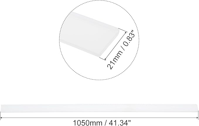 MECCANIXITY Replacement Squeegee Rubber for Window, Glass, Shower Doors, Tile Wall Cleaning, 41.34 Inch, White