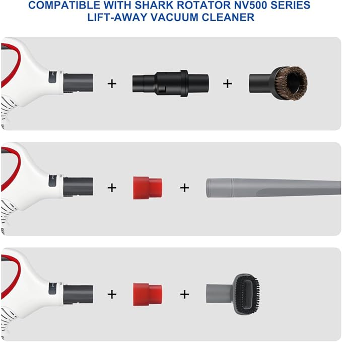 LANMU Vacuum Attachments Compatible with Shark Navigator NV350 NV351 NV352 NV356E and Rotator NV500 NV501 Series Lift-Away Upright Vacuum, Crevice Tool Vacuum Accessories & Brushes