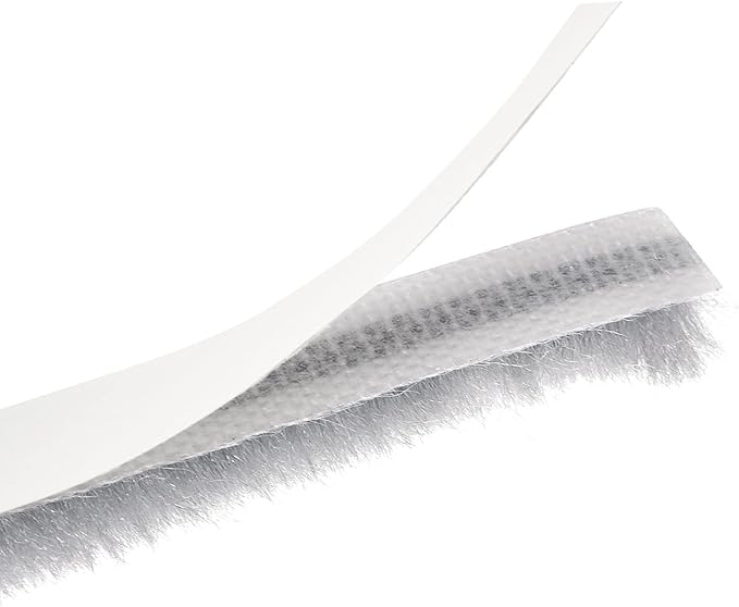 uxcell Weather Stripping Brush, 26ft L x 0.3" W x 0.3" H Self-Adhesive Seal Weatherstrip Sweep Brush Gray for Door Window