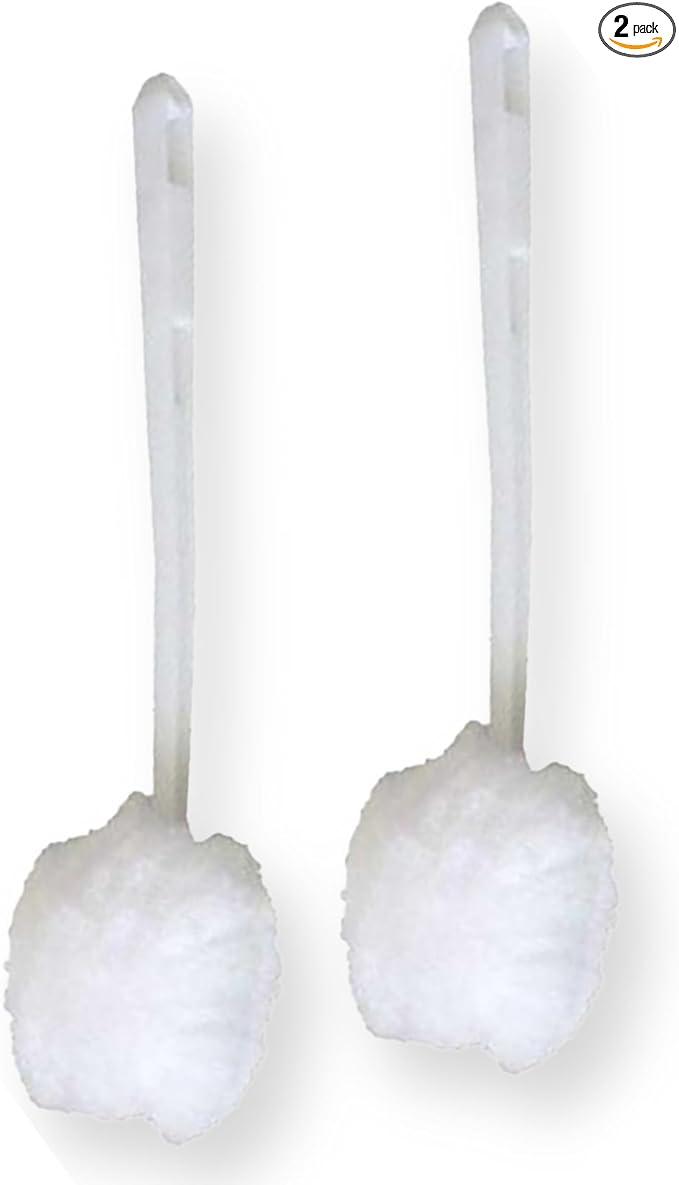 Amazon Brand | Ring King Toilet Bowl Mop for Deep Clean |Pack of 2 Long Plastic Handled Swab – 13 Inches Soft Toilet Brush for Dead Corner | Silk Scrubber for Toilet Bowl, Washbasin, Bathtub & Tiles