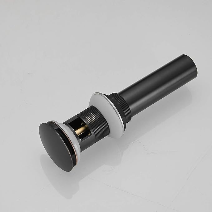 BWE Pop Up Drain Bathroom Faucet Vessel Vanity Sink Drain Stopper with Overflow Fits Bathroom Standard Sink Hole 1-1/2" to 1-3/4" Oil Rubbed Bronze