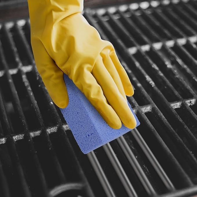 Multiuse Magic Cleaning Stone Barbecue Grill Cleaner Griddle Scraper for Removing Stains BBQ Grease，4 Pack Blue Clean Block Clean Brick Cleaning Brush for Flattops Cookers Pool Racks Toilet Utensils
