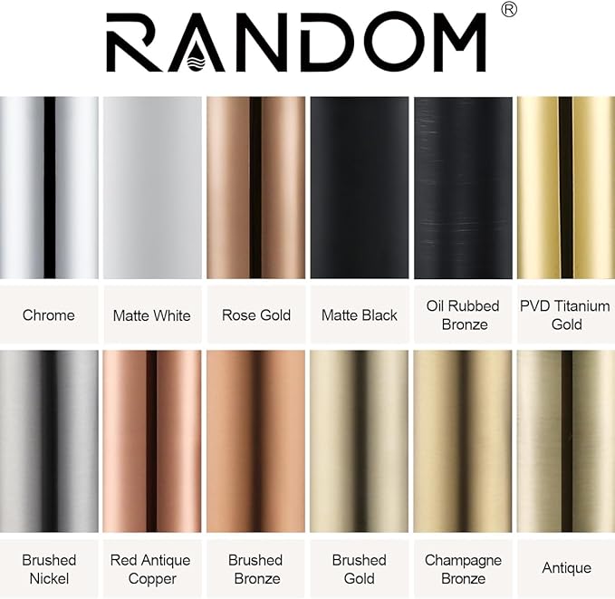 RANDOM Brass Contemporary Round Bottle P Trap 1 1/4 Basin Sink Waste Drain P Trap Kit, Copper Satin, Also Red Antique Copper（Brushed Rose Gold）