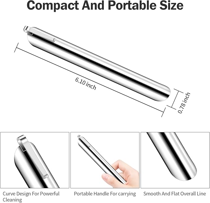 Crumb Sweeper, Restaurant Crumbers for Servers, Crumb Sweeper for Tablecloth with Storage Clip Holder, Stainless Steel Crumb Scraper, Table Crumber Tool for Waiters, Waitresses and Servers (5 PACK)