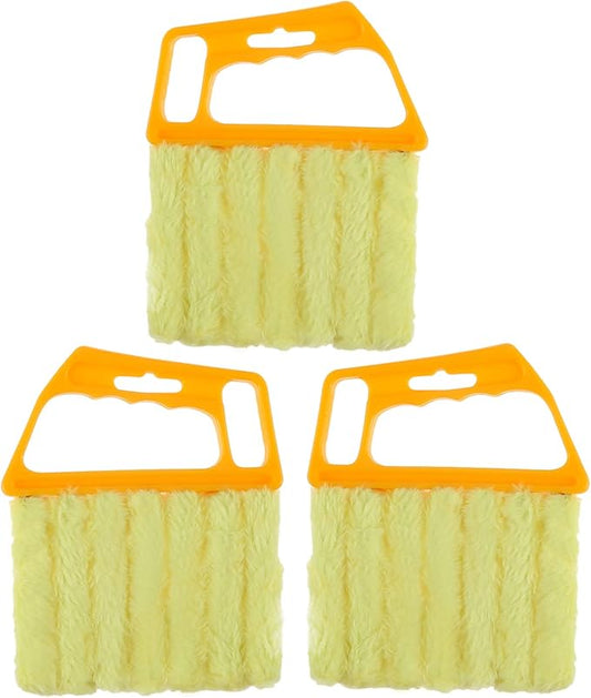 3Pcs Blind Cleaner Duster Tool, 7-Finger Dusting Tool for Window Venetian, Washable Mini Brush, Air Conditioner Handheld Mini Duster Brush for Wood Blinds Dust Dirt