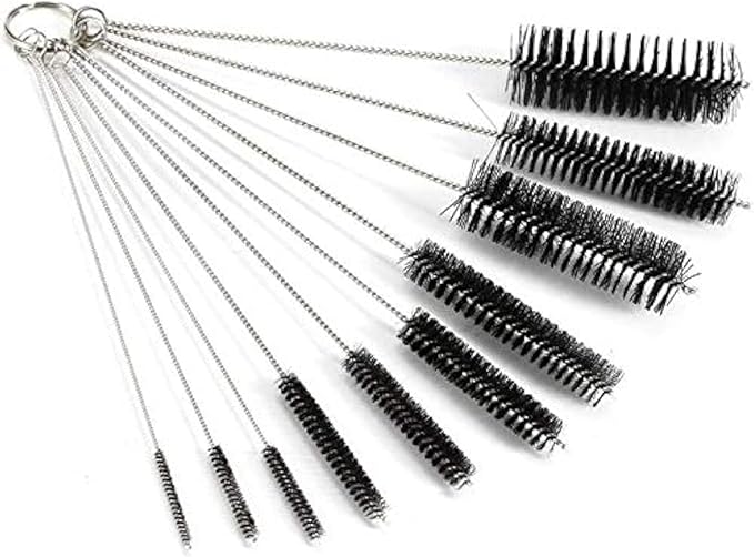 10pcs Refrigerator Condenser Cleaning Brush Clothes Dryer Lint Vent Cleaner Brush Foldable Washing Machine Home Brush Black