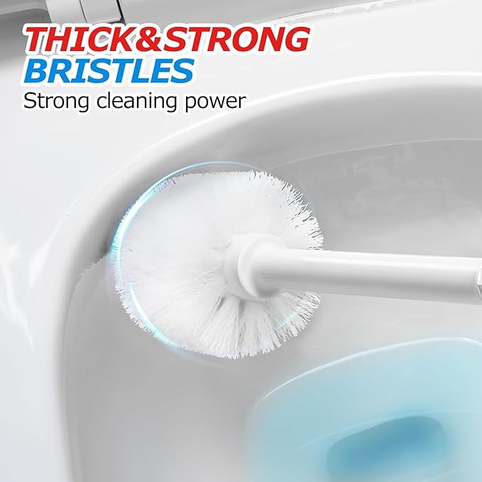 3 in 1 Toilet Brush and Plunger Set,Toilet Bowl Brush Plunger Set,Toilet Brush Plunger Combo,Cleaning Brush,Cleaning Supplies, Crevice Cleaning Brush, Bathroom Cleaning Tools, White