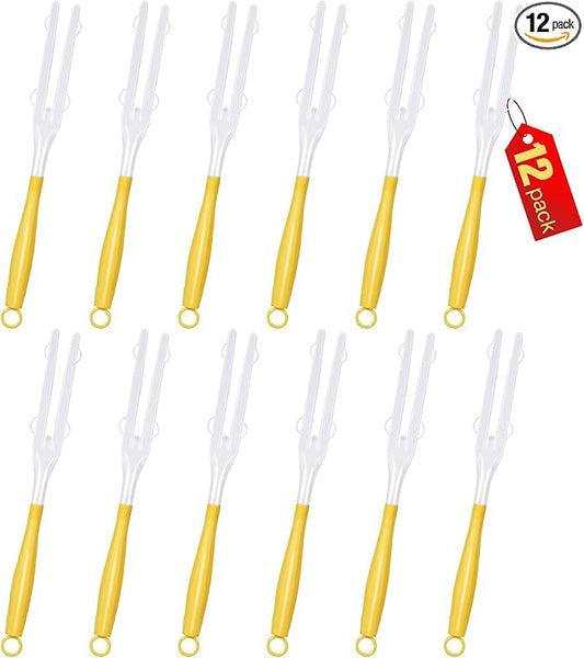 12PCS Replacement Dust Handles Stick Only Compatible with Swiffer Duster Handle Extendable Detachable Wand for Cleaning Car Blinds Furniture Electronics (12, Yellow & White)