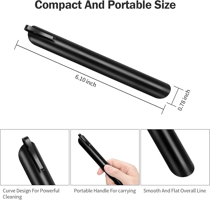 Crumb Sweepers, Restaurant Crumbers for Servers, Stainless Steel Crumb Scraper, Table Crumber Tool for Waiters, Waitresses and Servers, Crumber for Server, Waitress Accessories (2 PACK, Black)