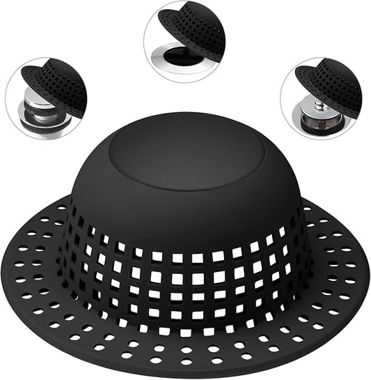 Shower Drain Hair Catcher Bathtub Drain Cover Shower Protector for Pop-Up & Regular Drains