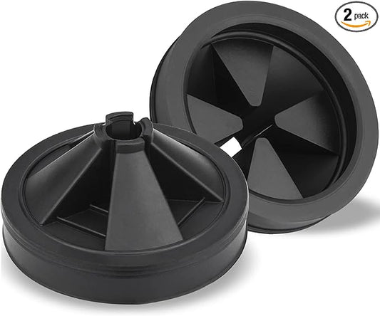 Garbage Disposal Splash Guards, 2-Pack 3 1/8" Sink Baffle Food Waste Disposer Drain Splash Guard Collar Quiet Collar Cover EPDM Rubber Drain Plugs Insert Parts for Waste King, Whirlaway, GE Disposer