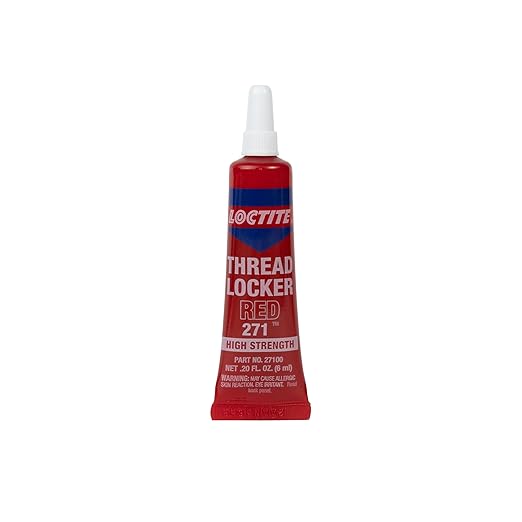 Loctite Threadlocker Red 271 Red, 0.2 fl oz, 12, Tube