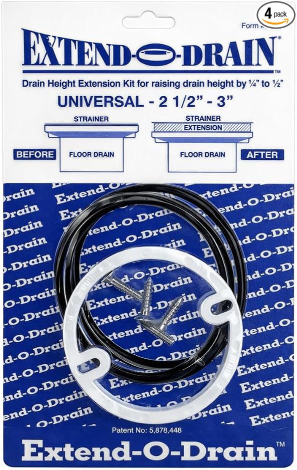Extend-O-Drain 2 1/2" - 3" Shower Drain Height Extension Kit