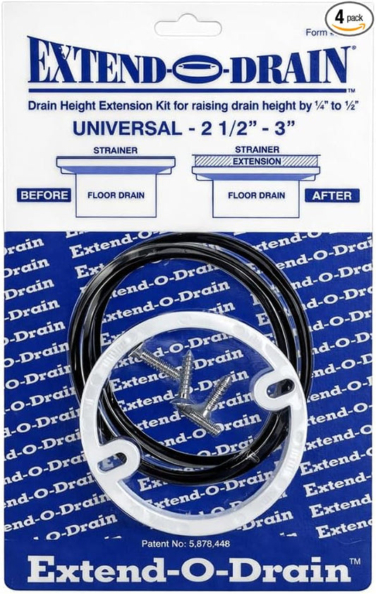 Extend-O-Drain 2 1/2" - 3" Shower Drain Height Extension Kit