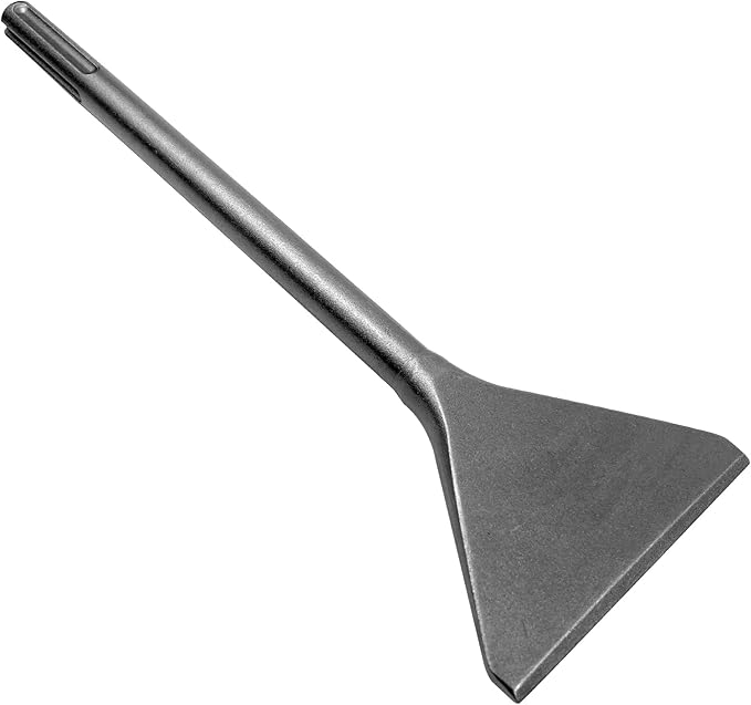6 Inch Wide Tile & Thinset Scaling Chisel SDS-Max Shank, 6" x 15" Scraper Removal Bit, Ideal for Rotary Hammer Drills Compatible with SDS-Max