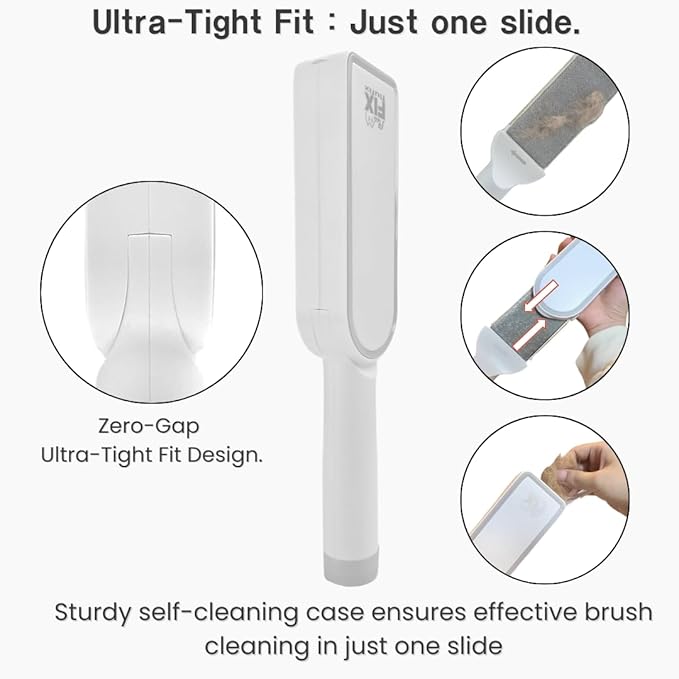 SufurLint 4-in-1 Pet Hair Remover & Grooming Brush - Multi-Functional Cat Deshedding Tool, Reusable Lint Roller for Furniture and Clothing, Professional Pet Massage & Cleaning Brush for Dogs & Cats