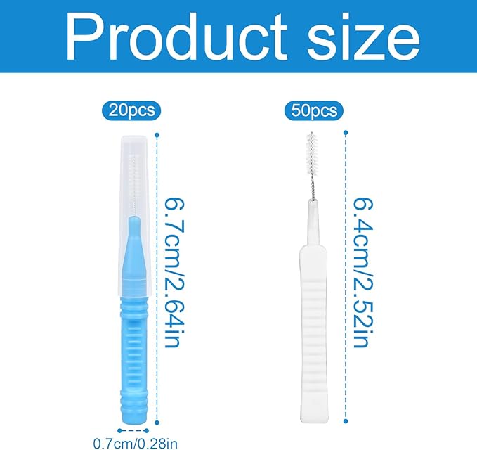 70pcs Shower Head Cleaning Tools, Including 20 Cleaning Brushes & 50 Shower Hole Brushes Tiny Cleaner Unclogger Accessories for Small Holes, Faucets, Sink Gaps, Nozzles