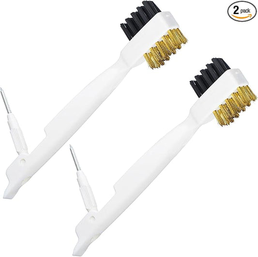 2-Pack Gas Stove Top Cleaner - Gas Stove Kitchen Cleaning Scrub Brush with Cooktop Scraper, Household Cleaning Tools & Scrubber for Range Hood Grease Grime