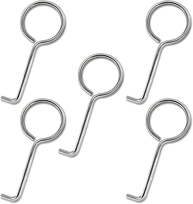 Drain Key Lifting Hooks - 5 Pack 304 Stainless Steel Drain Grate Puller Lift Out Key for Easy Shower Drain Cleaning, Silver