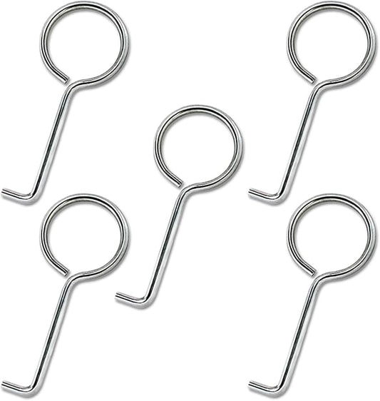 Drain Key Lifting Hooks - 5 Pack 304 Stainless Steel Drain Grate Puller Lift Out Key for Easy Shower Drain Cleaning, Silver