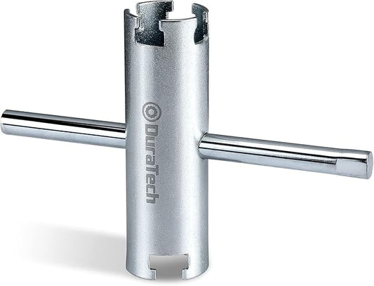 DURATECH Basket Strainer Wrench, Universal Sink Strainer Wrench with Sliding Handle, Double End, 1/2" & 3/8 "