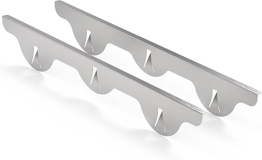 Linda’s Essentials Stove Gap Covers Stainless Steel (2 Pack), 316 Stainless Steel Stove Gap Covers Heat Resistant Oven Gap Filler Seals Spaces Between Stovetop and Counter (23.4 Inches, Silver(Steel))