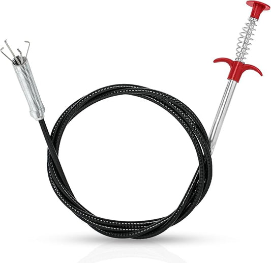 Drain Snake, 63-Inch Drain Clog Remover Tool, Flexible Grabber Claw for Bath Tub, Toilet, Kitchen Sink & Sewer