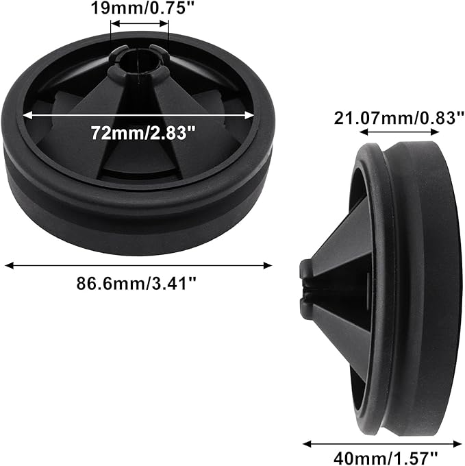 2 Packs 3 3/8" Garbage Disposal Splash Guard, Quiet Garbage Guard Disposal Drain Cover Garbage Disposal Rubber Drain Insert Collar Drain Plugs Sink Splash Guard QCB-AM Replacement (Style A)