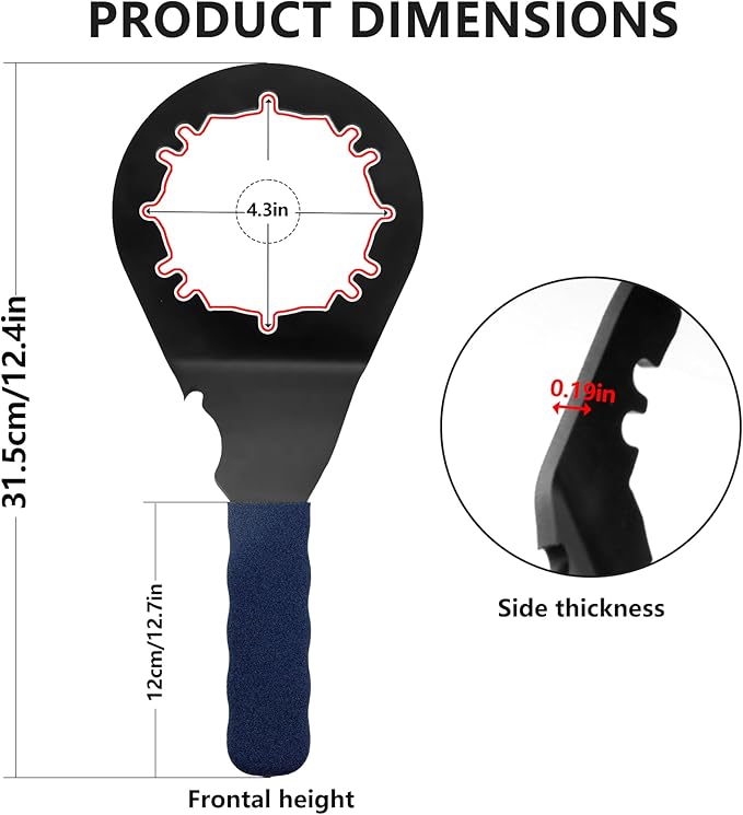 Sink Drain Wrench Universal Under Sink Wrench Faucet Tool Fit for Hex Nuts and All 4, 6 and 8 Tab Locking Nuts on strainer drains Loosen and Tighten the Filter Lock Nut