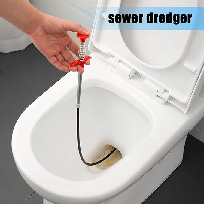 116 Inch Drain Snake, Hair Drain Clog Remover- Flexible Gutter Cleaning Tools for Home Sink, Bathroom Tub,Drain, Toilet, Tight Spaces