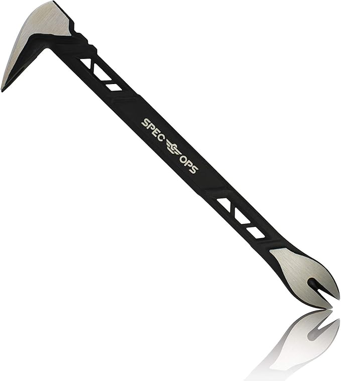 Spec Ops Tools Nail Puller Cats Paw Pry Bar, High-Carbon Steel, for Woodworking & Remodeling, 11 Inch