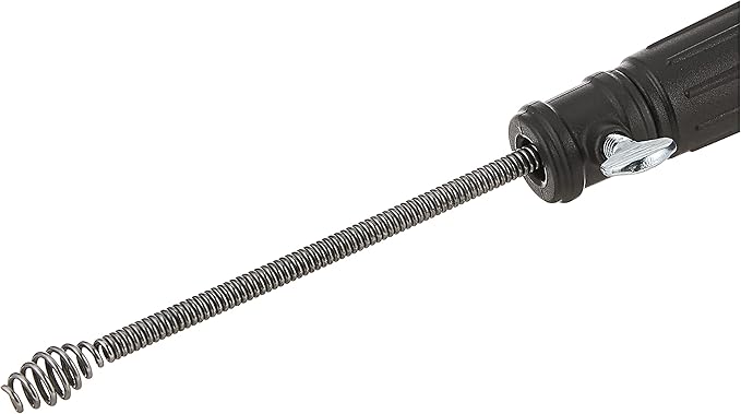 Cobra 84250 84000 Drum Auger, for Use with Most Sink, Shower and Tub Drains,Black , 1/4 in X 25 Ft