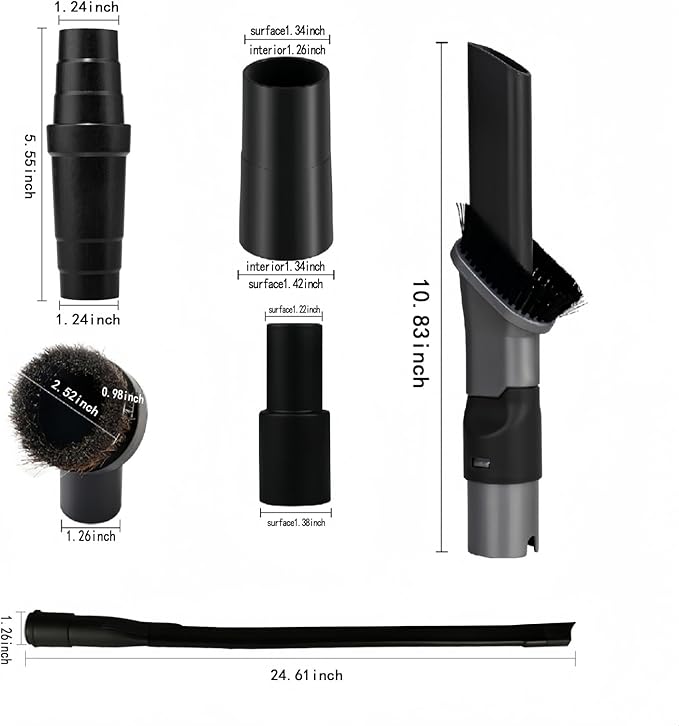 6PCS Vacuum Cleaner Attachments for Shark Rocket. 2-in-1 Crevice & Dusting Brush Combo. Includes flexible crevice tool and round bristle brush Compatible with Shark HV322,HV320, HV301,NV600, NV340